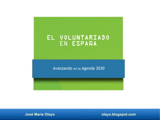 El Voluntariado En Espana Agenda 30 Pdf