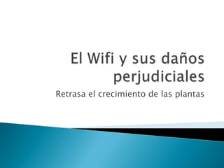 Retrasa el crecimiento de las plantas

 