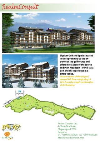 Elysium Hospitality Project for sale in ski and golf resort