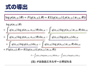式の導出
(注) -Fは自由エネルギーと呼ばれる
 