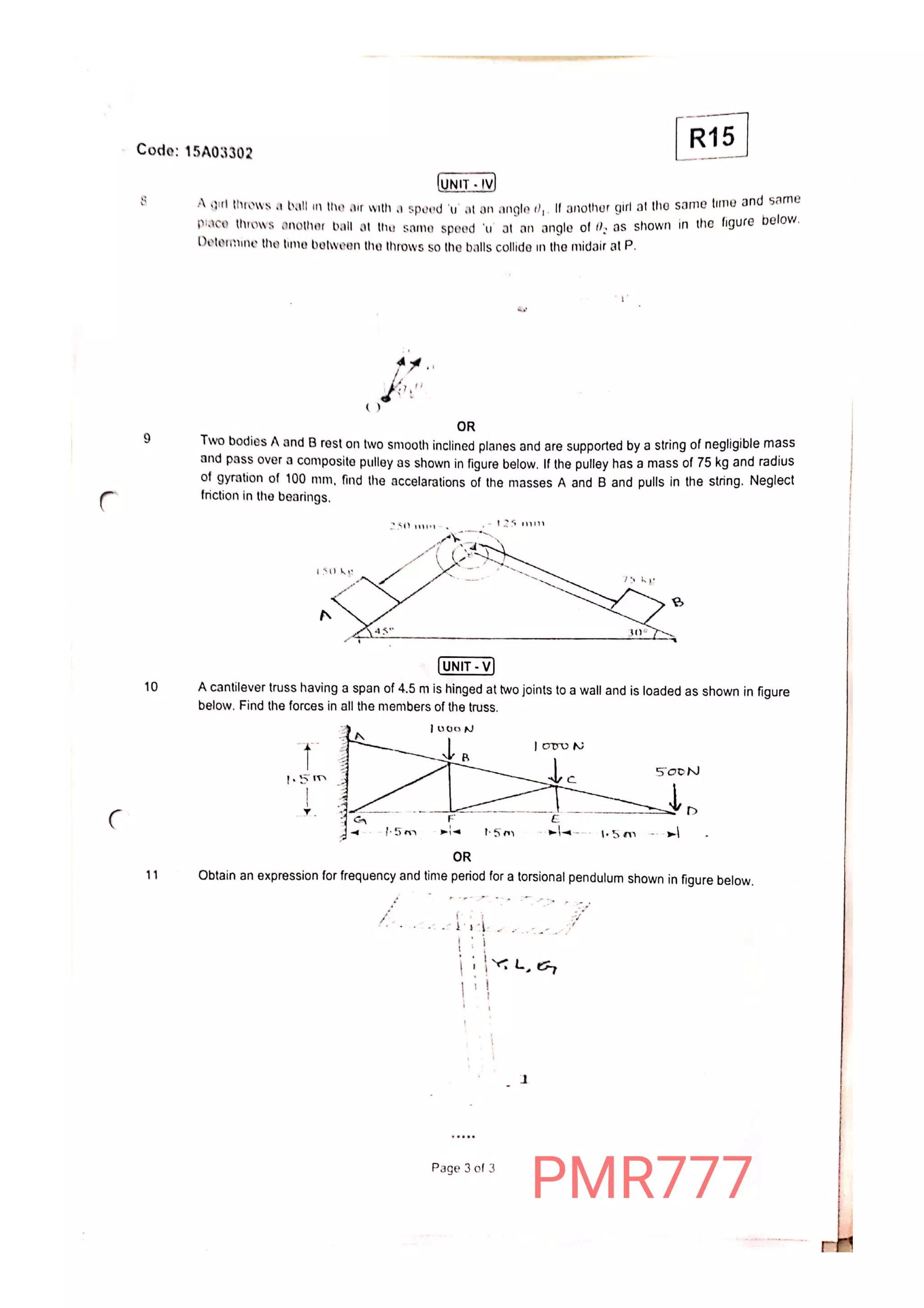 Engineering Mechanics Lecture notes R15,R19,R20 Syllabus from SREC ...