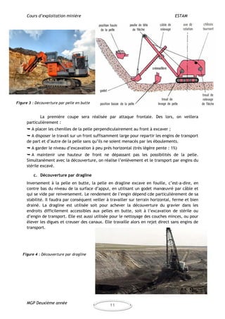 Cours d'Exploitation Minière : Techniques et Méthodes | PDF