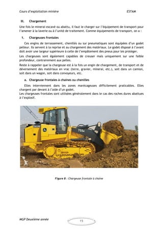 Cours d'Exploitation Minière : Techniques et Méthodes | PDF