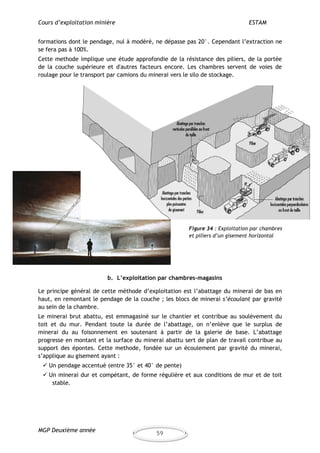 Cours d'Exploitation Minière : Techniques et Méthodes | PDF