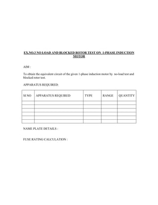 EM-2 LAB MANUAL induction motors and alternators | PDF
