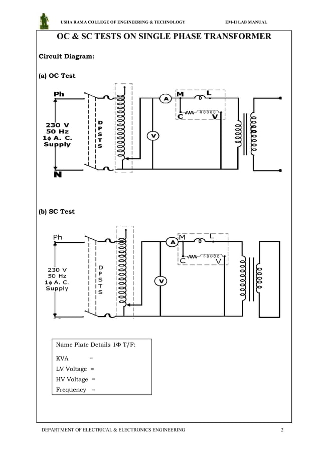 Electrical machines 2 lab manual