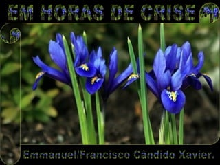 EM HORAS DE CRISE Emmanuel/Francisco Cândido Xavier. 