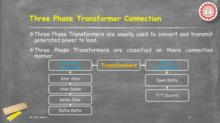 EM-I 2nd Chapter on Three Phase Transformer | PPTX