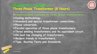 EM-I 2nd Chapter on Three Phase Transformer | PPTX