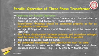 EM-I 2nd Chapter on Three Phase Transformer | PPTX