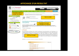 AFFICHAGE D'UN RESULTAT
Possibilité d'afficher
le plan de l'article
Possibilité d'envoyer
un message aux auteurs
QCM sur le sujet
Nom du traité
 