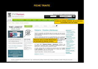 FICHE TRAITE
Accès aux articles archivés, qui ne sont plus
accessibles dans les traités
Recevoir dans sa boîte électronique
le sommaire du dernier numéro
 
