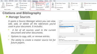 Creating A Source Documents Comprehensive Guide to Microsoft Word's References and Mailings Tabs ...