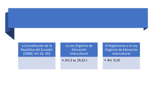 Conceptos básicos de planeación y diseño curricular
Carlos Massuh Villavicencio
Reglamento
General a la Ley
Orgánica de
Ed...