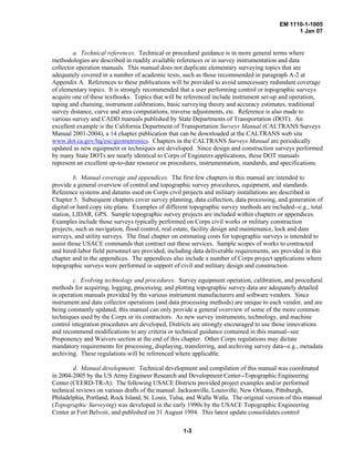 Em 1110 1-1005 control and topographic surveying | PDF