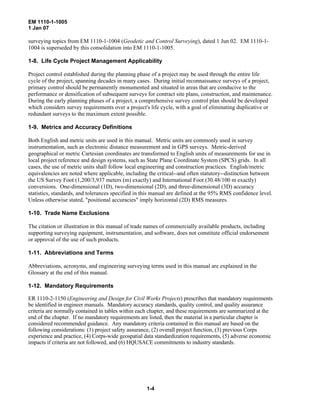 Em 1110 1-1005 control and topographic surveying | PDF