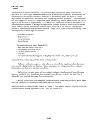 Em 1110 1-1005 control and topographic surveying | PDF