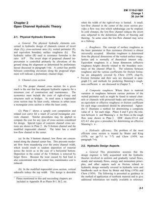Hydraulic Design of Flood Control Channels | PDF