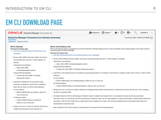 INTRODUCTION TO EM CLI
EM CLI DOWNLOAD PAGE
8
 