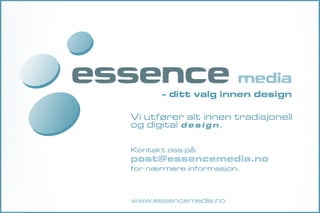 Paper advertisment for essence media (2003)