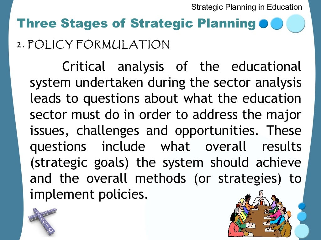 purpose of strategic planning in education