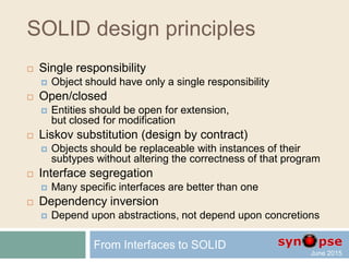 D1 from interfaces to solid