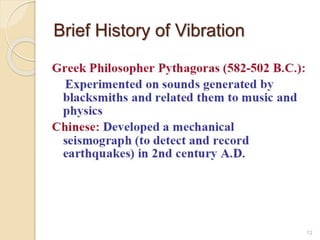 Brief History of Vibration
12
 