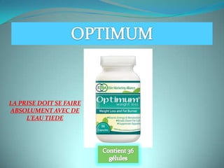 LA PRISE DOIT SE FAIRE
ABSOLUMENT AVEC DE
     L’EAU TIEDE
 