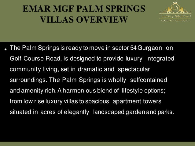 Download Palm Springs Gurgaon Villa Background