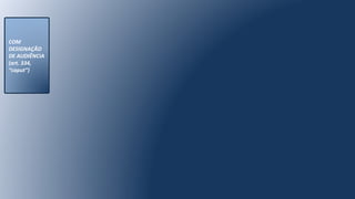 COM
DESIGNAÇÃO
DE AUDIÊNCIA
(art. 334,
“caput”)
 