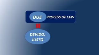 PROCESS OF LAWDUE
DEVIDO,
JUSTO
 