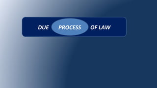 DUE OF LAWPROCESS
 