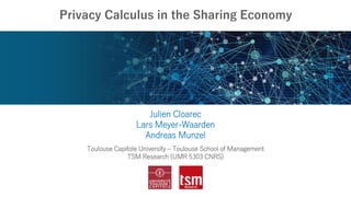 Privacy Calculus in the Sharing Economy | PDF
