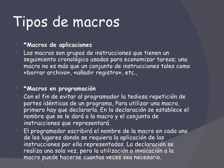 Resultado de imagen para tipos de macros en access