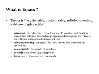 Emacs, a performant IDE for Perl | PPT