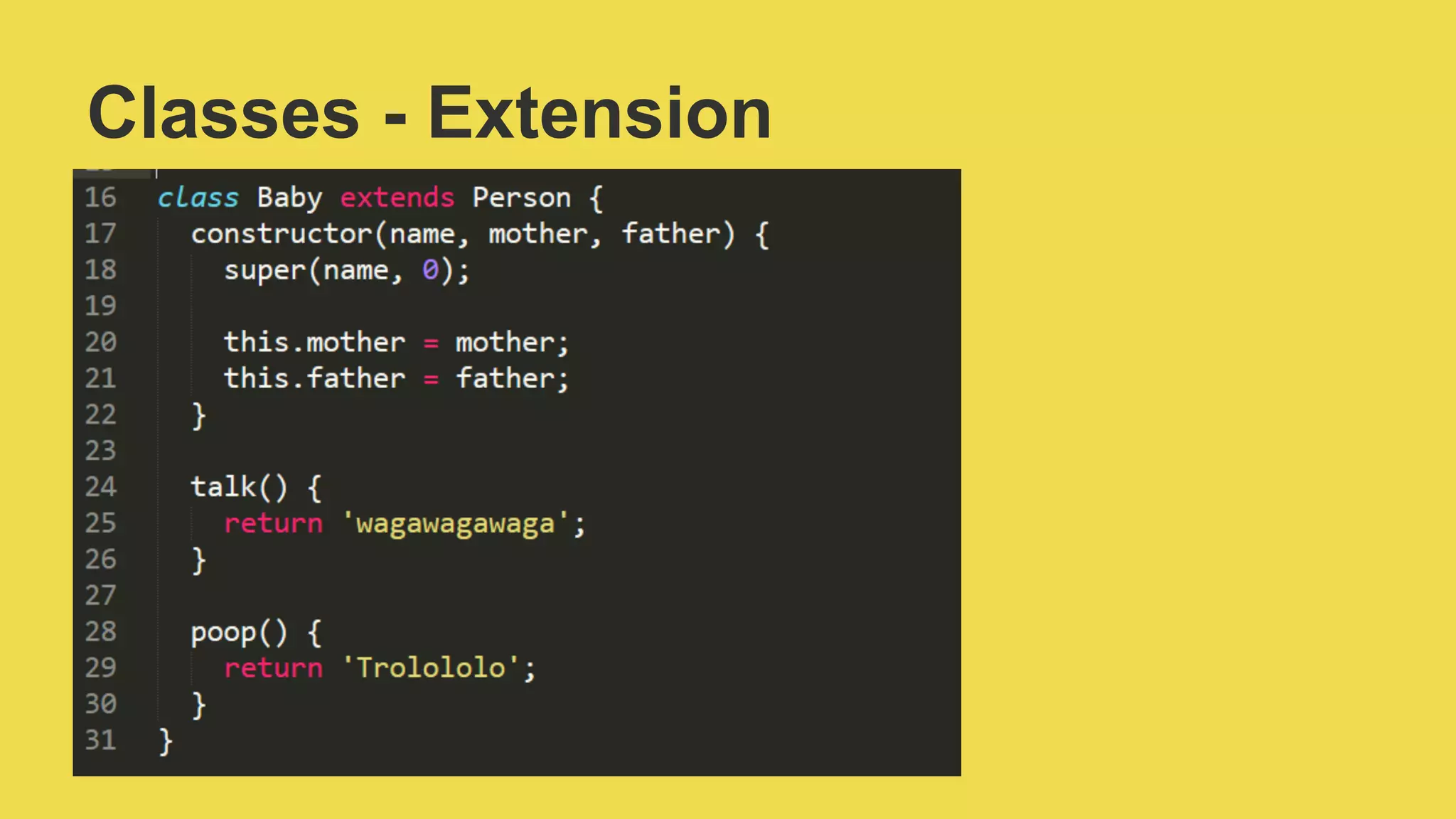 Classes - Extension
 