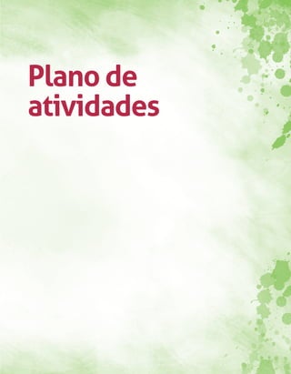 Plano de 
atividades 
 