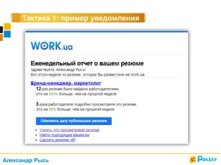 Тактика 1: пример уведомления
Александр Рысь
 