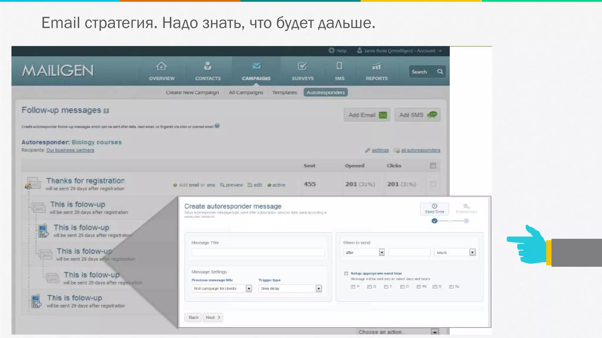Email стратегия. Надо знать, что будет дальше.
 
