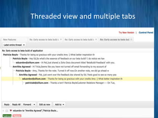 Threaded view and multiple tabs
 