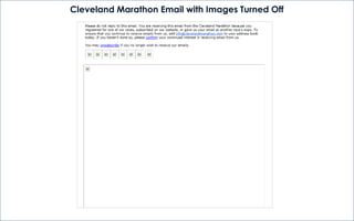 Cleveland Marathon Email with Images Turned Off
 