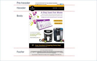 Pre-header
Header
Body
Footer
 