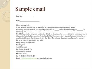 Official email communication as a professional | PPTX