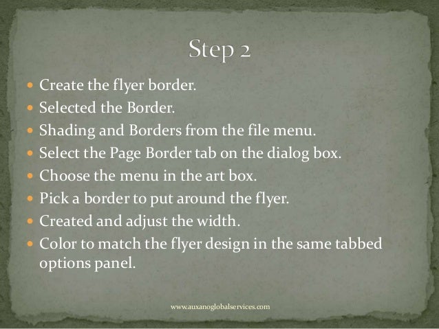 how to make a flyer on word