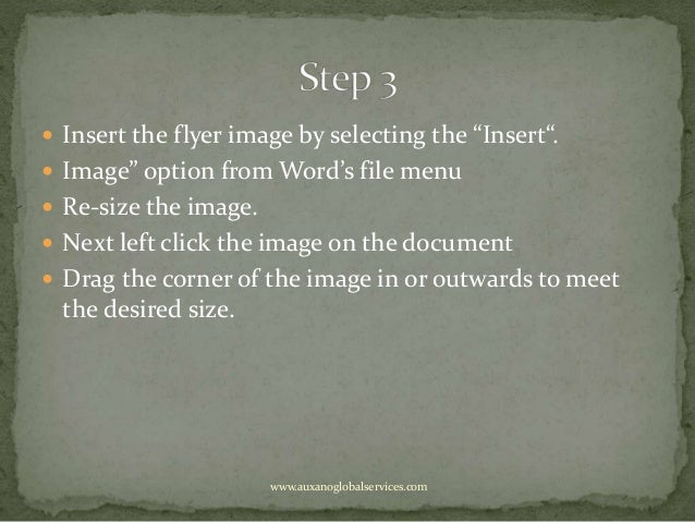 make a flyer on word