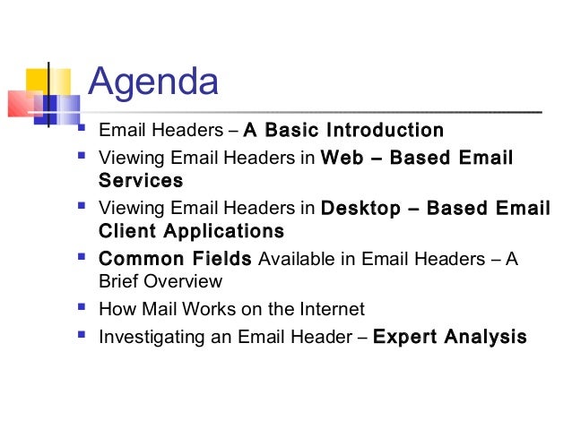 email headers