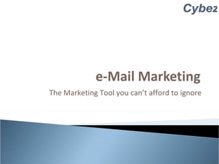 The Marketing Tool you can’t afford to ignore 