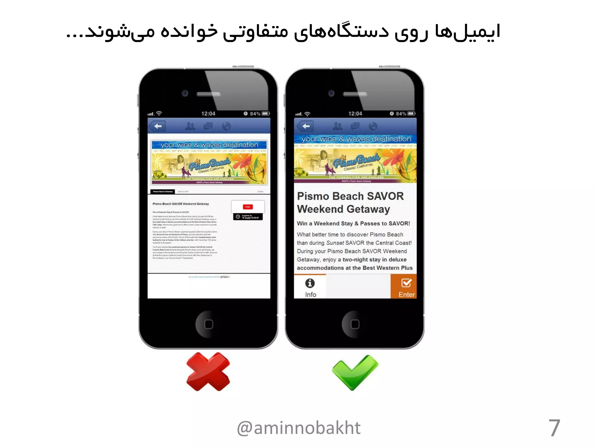 @aminnobakht 7
‫ایمیل‬‫دستگاه‬ ‫روی‬ ‫ها‬‫می‬ ‫خوانده‬ ‫متفاوتی‬ ‫های‬‫شوند‬...
 