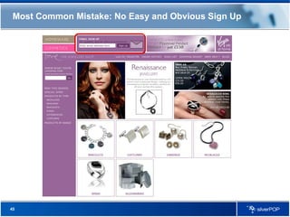 Most Common Mistake: No Easy and Obvious Sign Up 
