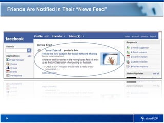 Friends Are Notified in Their “News Feed” Whit Lanier  posted a link: Downtown Atlanta Restaurant Week “ This Looks Like a lot of fun” No tickets and no coupons! During Downtown Atlanta Restaurant Week, simply make a reservation, show up, and ask your server for the Restaurant Week 3-course prix-fixe menu http://www.opentable.com/blahblahblha_linkypoo%tracking% 